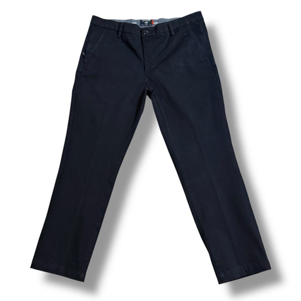 Levi’s Dockers Chinos Mens Black Slim Flat Front Stretch Pants SZ 34/29